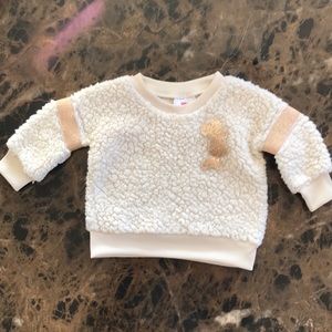 Minnie Mouse cream and gold sweater